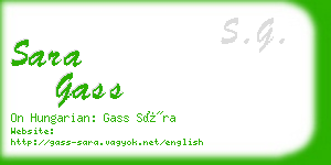 sara gass business card